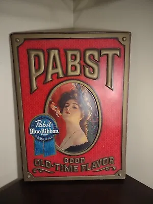 Pabst Blue Ribbon Vintage Sign 3D Good Condition 28 X21  Original Display Bar • $97.50