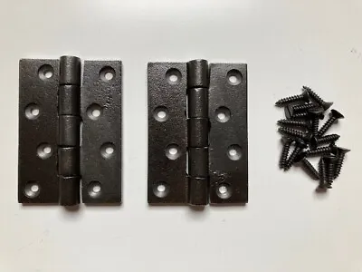 A Pair Of 3  (76mm) Cast Iron Butt Hinges Door Hinges • £6.99