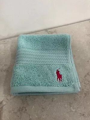 Ralph Lauren Player Face Towel 32cm X 35cm Aqua • £7.50