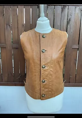 New With Tags - Ralph Lauren Womans Leather Waistcoat Vest - Xs - Cost €375 • £39.99