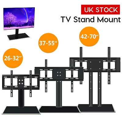 Universal Table Top Pedestal TV Stand For 26 37 40 42 43 50 70  LED LCD Screen • £16.99