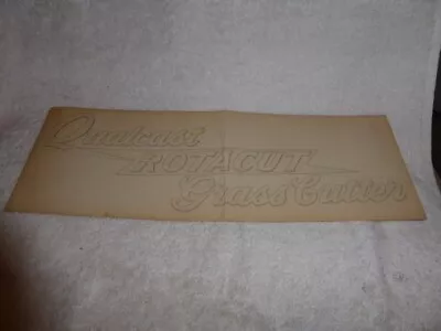 Vintage Lawn Mower Decals Qualcast Rotacutter   Never Been Used • £16