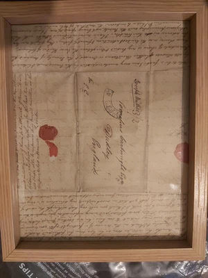 £150 • Buy Antique 19th Century  (1840-55) Handwritten Letter - With  Wax Stamp Mark 