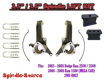 3.5 / 2.5 Lift Kit FITS 03 - 08 Dodge Ram 2500 3500 1500 Mega Cab 2WD 3.5  Axle • $513.81