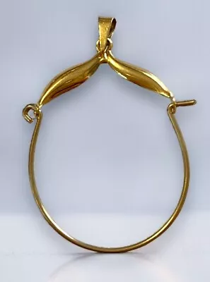 Vintage 14K Yellow Gold Fancy Charm Holder Pendant! • £169.38