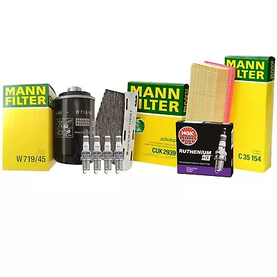 Mann Filters & NGK Spark Plugs Ignition Tune Up Kit For Audi A3 Quattro VW CC • $112.95