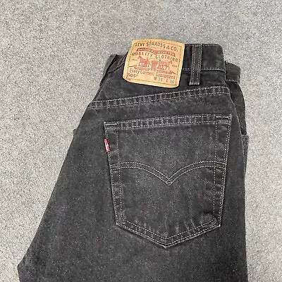 VINTAGE LEVIS 505 Mens 34 Jeans Black Straight W34 L30 Mexico 90s (20663) • £13