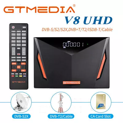 UHD 4K Satellite Receiver FTA Sat DVB S2/S2X/ATSC--C Combo Tuner H.265 10bit PVR • $66.99