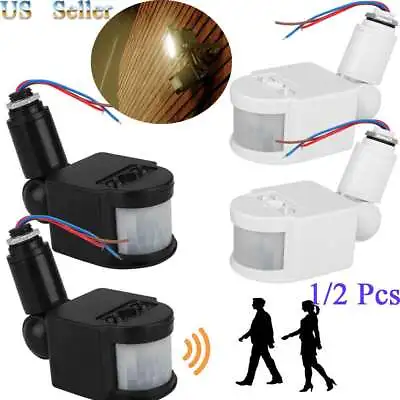 1-2Pc Outdoor LED Security PIR Infrared Motion Sensor Detector Switch Wall Light • $7.53