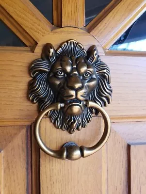 Antique Lion Head Bronze Door Knocker Classic Vintage Design • $17.39