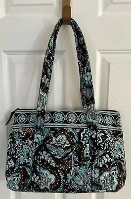 Vera Bradley Retired Java Blue Villager Shoulder Bag • $35