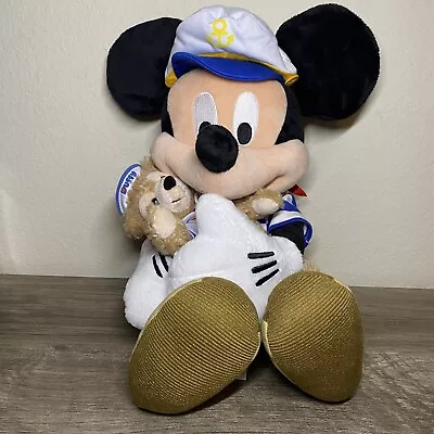 Disney Parks Sailor Mickey Mouse With Duffy Bear 17” Plush Doll With Tags ⬇️ • $29.99