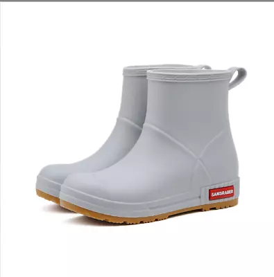 £14.88 • Buy Ladies Mens Short Leg Rainy Wellies Wellington Rain Boots Waterproof Shoes Size☀