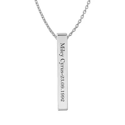 Miley Cyrus Name Engraved Brass Bar Pendant For The Hollywood Singer Fans • $39.99
