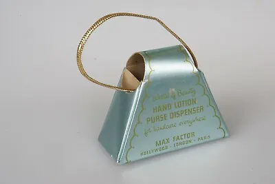 1950’s  Mini MAX FACTOR Hand Lotion Purse Dispenser BOX MID CENTURY  Vintage • $49.99