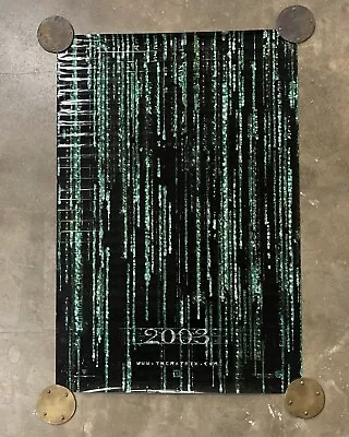 2003 The Matrix Reloaded ADVANCE HOLOFOIL MOVIE Poster Original Rolled SS 40x27 • $79.99