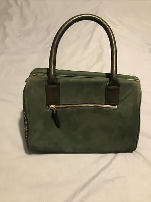 Ladies H&M Handbag Green  New Without Tags Leather Like. Barrel Shape Paid £79 • £12.99