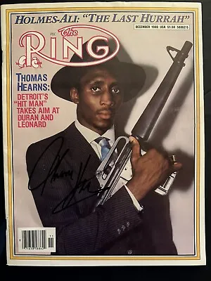 Thomas Hit Man Hearns Autographed 1980 The Ring Magazine 100% Authentic • $44