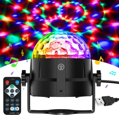 £14.17 • Buy Disco Lights, 360°Rotation Sound Activated ?Portable ?Disco Ball Lights With 3W