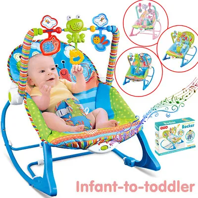 Electric Baby Swing Vibrating Musical Bouncer Chair Rocker Seat Toddler Cradle • £27.90
