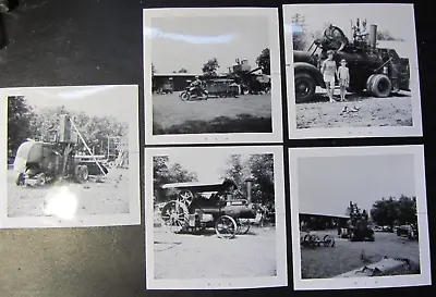 Vintage 1973 TRACTION STEAM ENGINE Tractor Lot Of 5 Real Photos!!! • $29.95