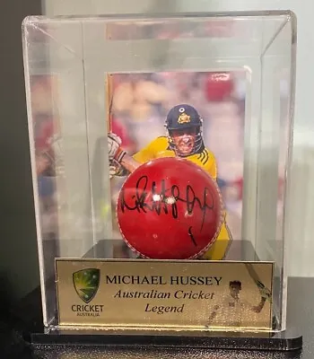 $199 • Buy Mike Hussey Signed Ball In Display Case 