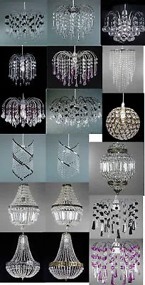Modern Acrylic & K9 Crystal Ceiling Chandelier Pendant Light Hanging Lamp Shades • £18.49