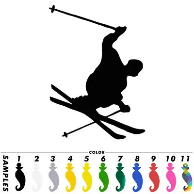 2pcs Skiing Snowboarder Car Sticker Window Skate Windscreen Laptop Vinyl Decal • £4.26