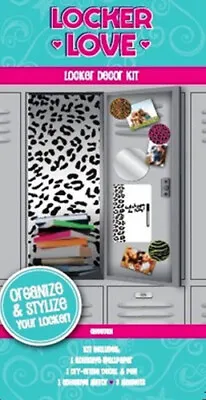 SCHOOL LOCKER Decor Kit CHEETAH PRINT Adhesive Wallpaper Magnet Mirror Leopard • $20.95