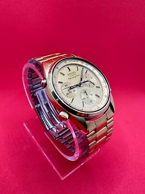 Vintage Seiko 7A28-7029 Chronograph Quartz Men’s Watch Gold Tone James Bond • $279.95