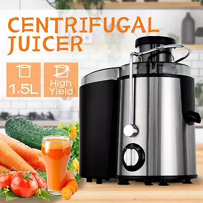 1.5L Electric Juicer Stainless Steel Fruit Vegetable Juice Maker Extractor 600W • $55.90