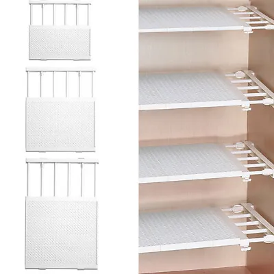Adjustable Extendable Rack Closet Cupboard Divider Rack Storage Organizer Shelf • £7.98