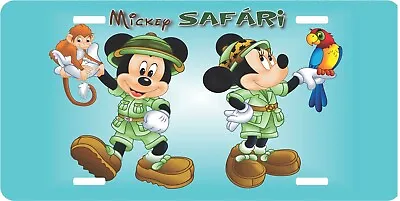 Mickey Safari - Walt Disney License Plate Auto Truck Car Tag Gift • $17