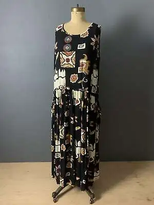 Vintage Artsy 90s Indian Crinkle Gauze Dress • $48