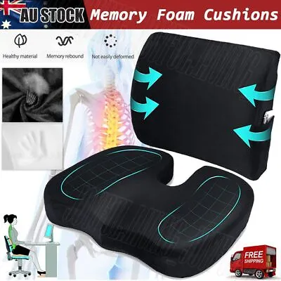 $13.95 • Buy Coccyx Orthopedic Memory Foam Seat Cushion Back Cushion Pain Relief Chair Pillow