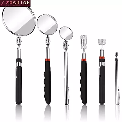 6 Pieces Telescoping Inspection Mirror Mechanic Magnet Stick Magnetic Pick Up To • $26.99