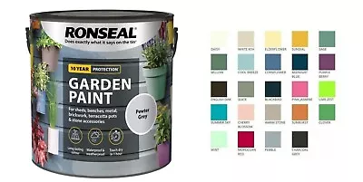 Ronseal Paint - For Exterior Wood Metal Stone Brick - All Colours 250ml - 2.5L • £8.49