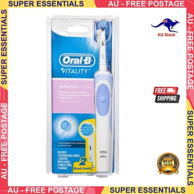 $29.49 • Buy Oral B Vitality Power Brush Sensitive Electric Toothbrush With 2 New Refills AU.