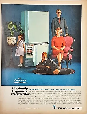 Vintage Jan 1963 Print Ad 10x13 Frigidaire Family Fridge Freezer On Bottom Color • $12.55