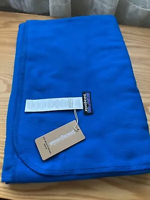 PATAGONIA KIDS Adult MICRO D BLANKET THROW NEW NWT! Alpine Blue Fleece 67  X 45 • $94.95