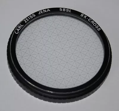 Carl Zeiss Jena 58SL 58mm Slip-On 8x Cross Filter - Vgc • £7.99