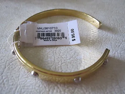 NWT Michael Kors Heritage Astor Gold Tone- Silver Studded Cuff Bracelet- $95 • $59.99