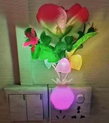 LED Colorful Luminous Vase Night Light Room Floral Decoration Creative Gift Lamp • $11