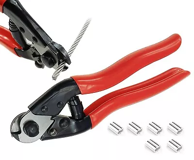 Muzata Cable Cutter Heavy DutyUp To 5/32  With 6Pcs Ferrules CR12 CT1 • $16.99