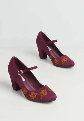 ModCloth Lulu Hun X Collectif Autumn Is Upon Us Ankle Strap Heel • $45