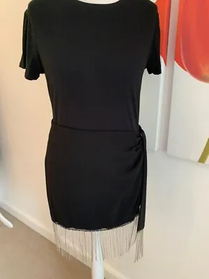 $47.60 • Buy New Zara Embellished Black Women’s Skirt  UK L -12 RRP £49
