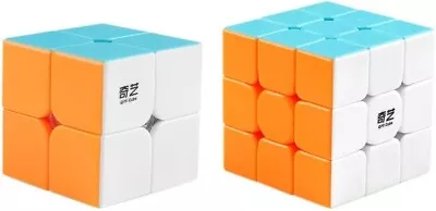 QYTOYS Speed Cube Bundle 2X2 3X3 Magic Cube Set Qidi S 2X2 Warrior W 3X3 Sticker • $25.29