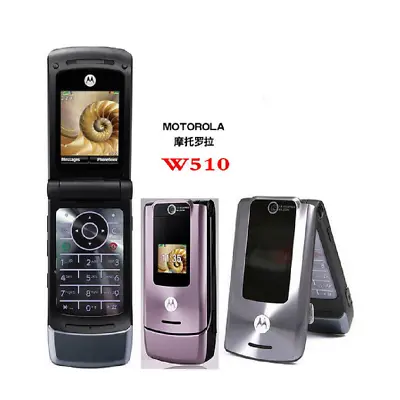 Original Unlocked Motorola W510 Mobile Phone Bluetooth 1.9  1.3MP GSM Flip-Phone • $49.99