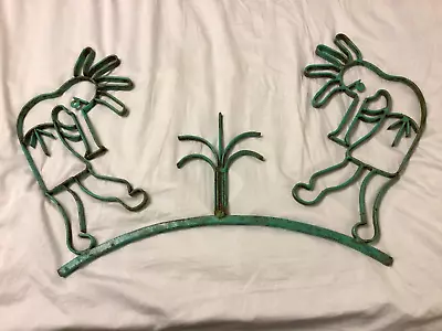 VTG Native American KOKOPELLI FERTILITY DEITY Iron Fence Top Garden Element 27  • $99.99