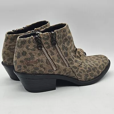 Blowfish Malibu Booties Adults Leopard Rancher Canvas Boots Women's Size 8 • $30.95